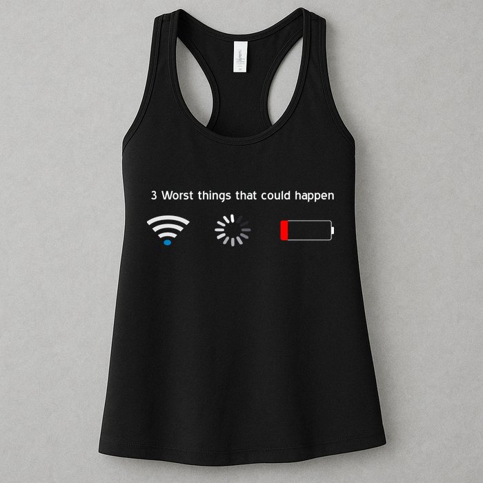 No WiFi No Battery Loading Geek Womens Tank Top