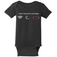 No WiFi No Battery Loading Geek Baby Bodysuit