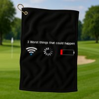No WiFi No Battery Loading Geek Golf Towel