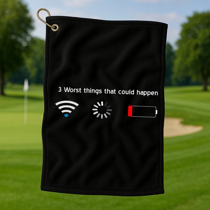 No WiFi No Battery Loading Geek Golf Towel