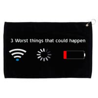 No WiFi No Battery Loading Geek Grommeted Golf Towel