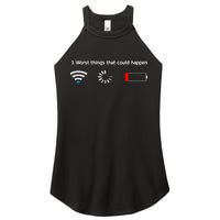 No WiFi No Battery Loading Geek Women's Perfect Tri Rocker Tank
