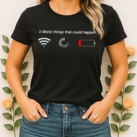 No WiFi No Battery Loading Geek Womens T-Shirt