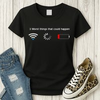 No WiFi No Battery Loading Geek Womens T-Shirt