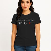 No WiFi No Battery Loading Geek Womens T-Shirt