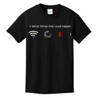 No WiFi No Battery Loading Geek Kids T-Shirt