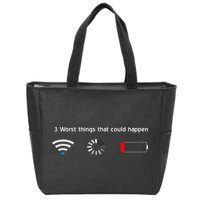 No WiFi No Battery Loading Geek Zip Tote Bag