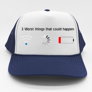 No WiFi No Battery Loading Geek Trucker Hat