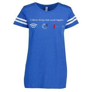 No WiFi No Battery Loading Geek Enza Ladies Jersey Football T-Shirt