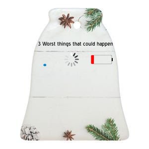 No WiFi No Battery Loading Geek Ceramic Bell Ornament