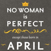 No Woman Is Perfect Except Those Born In April Cotton Canvas Backpack