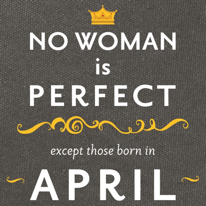 No Woman Is Perfect Except Those Born In April Cotton Canvas Backpack