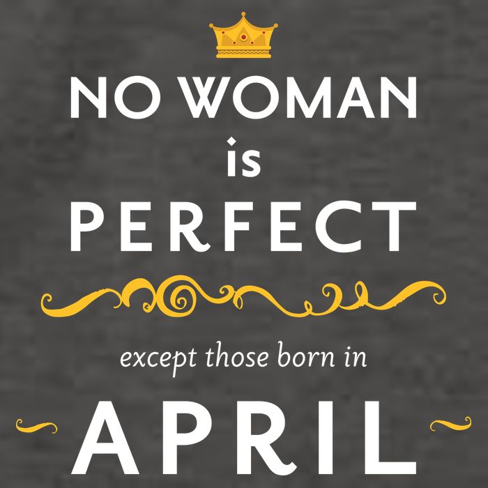 No Woman Is Perfect Except Those Born In April Vector Backpack