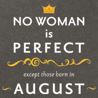 No Woman Is Perfect Except Those Born In August Cotton Canvas Backpack