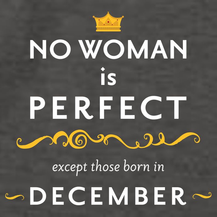 No Woman Is Perfect Except Those Born In December Vector Backpack