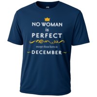 No Woman Is Perfect Except Those Born In December Cooling Performance Crew T-Shirt