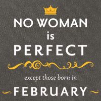 No Woman Is Perfect Except Those Born In Febuary Cotton Canvas Backpack