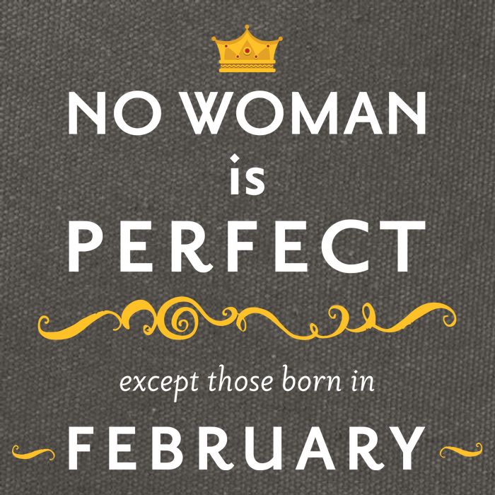 No Woman Is Perfect Except Those Born In Febuary Cotton Canvas Backpack