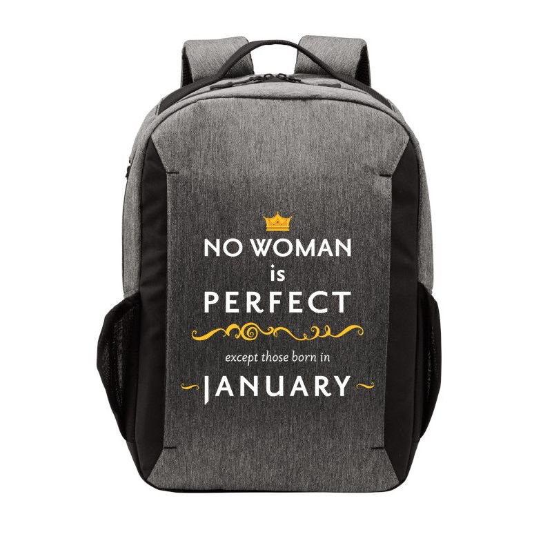 No Woman Is Perfect Except Those Born In January Vector Backpack