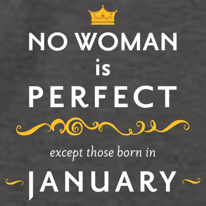 No Woman Is Perfect Except Those Born In January Vector Backpack