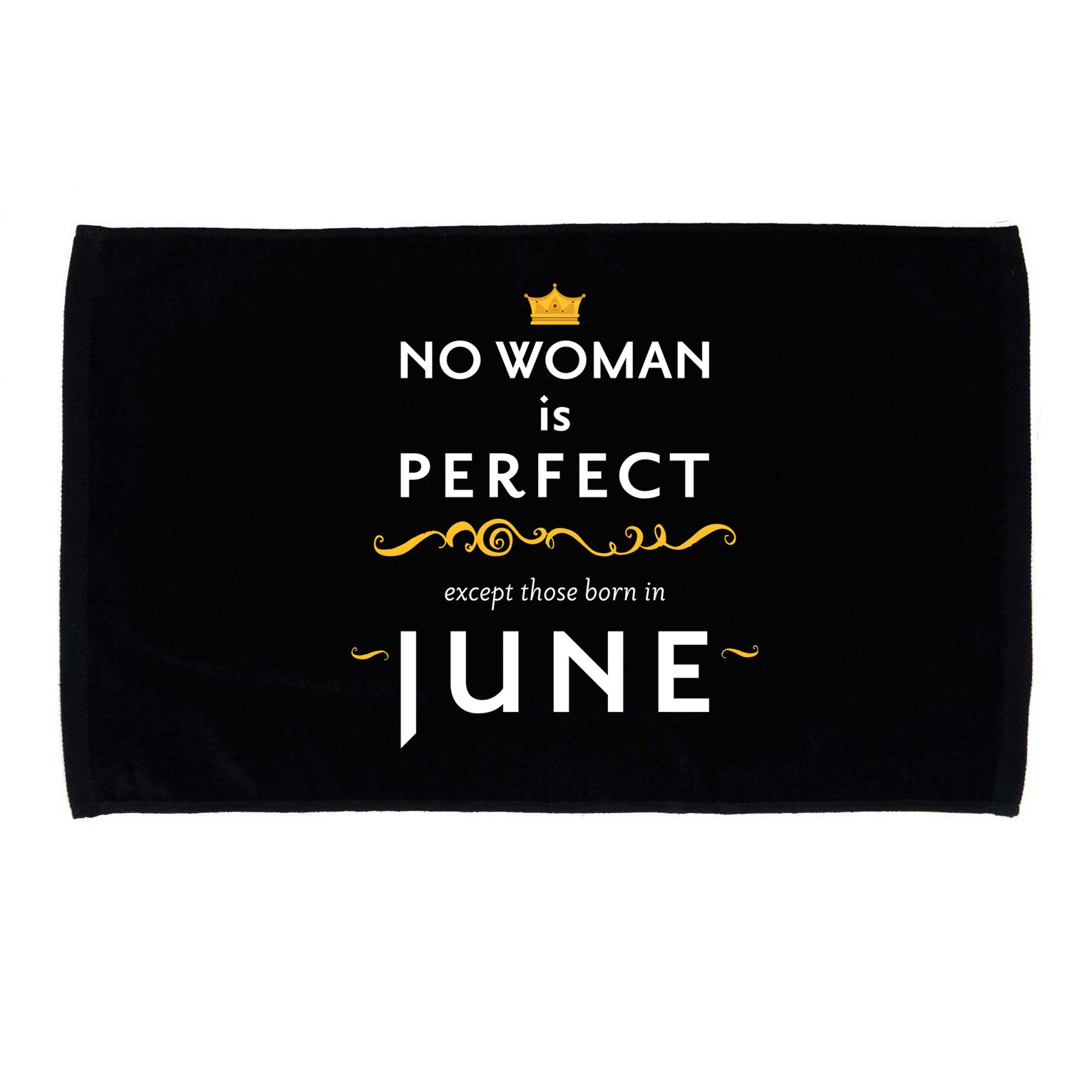 No Woman Is Perfect Except Those Born In June Microfiber Hand Towel