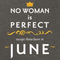 No Woman Is Perfect Except Those Born In June Cotton Canvas Backpack