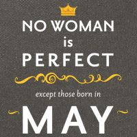 No Woman Is Perfect Except Those Born In May Cotton Canvas Backpack