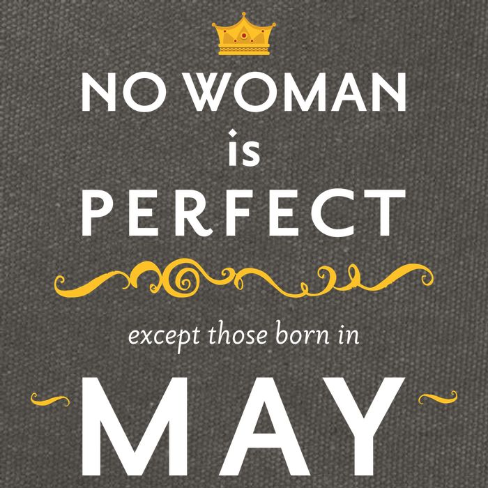 No Woman Is Perfect Except Those Born In May Cotton Canvas Backpack