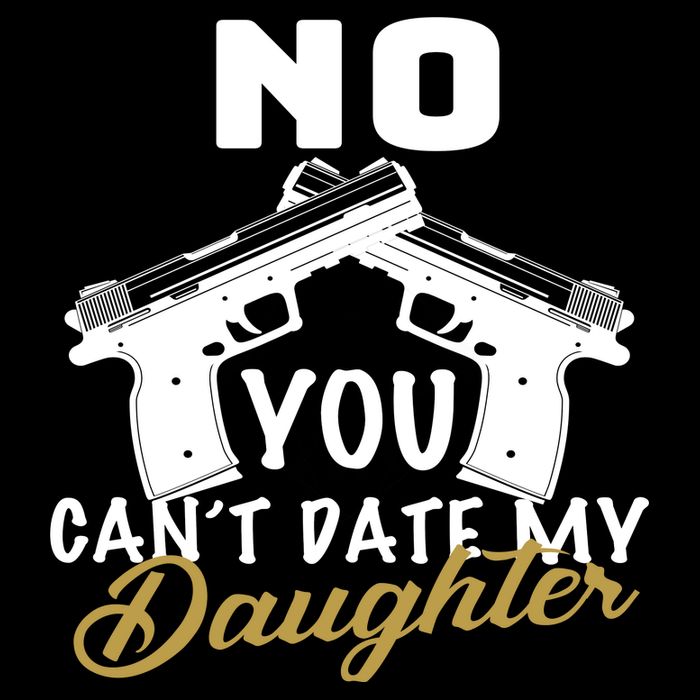 No You Can't Date My Daughter Funny Dad Women's Knotted Racerback Tank