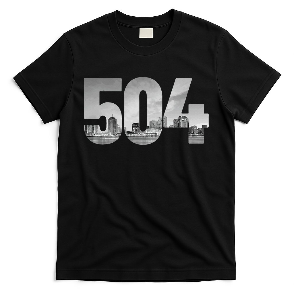 New Orleans 504 Area Code Skyline Louisiana Vintage T-Shirt