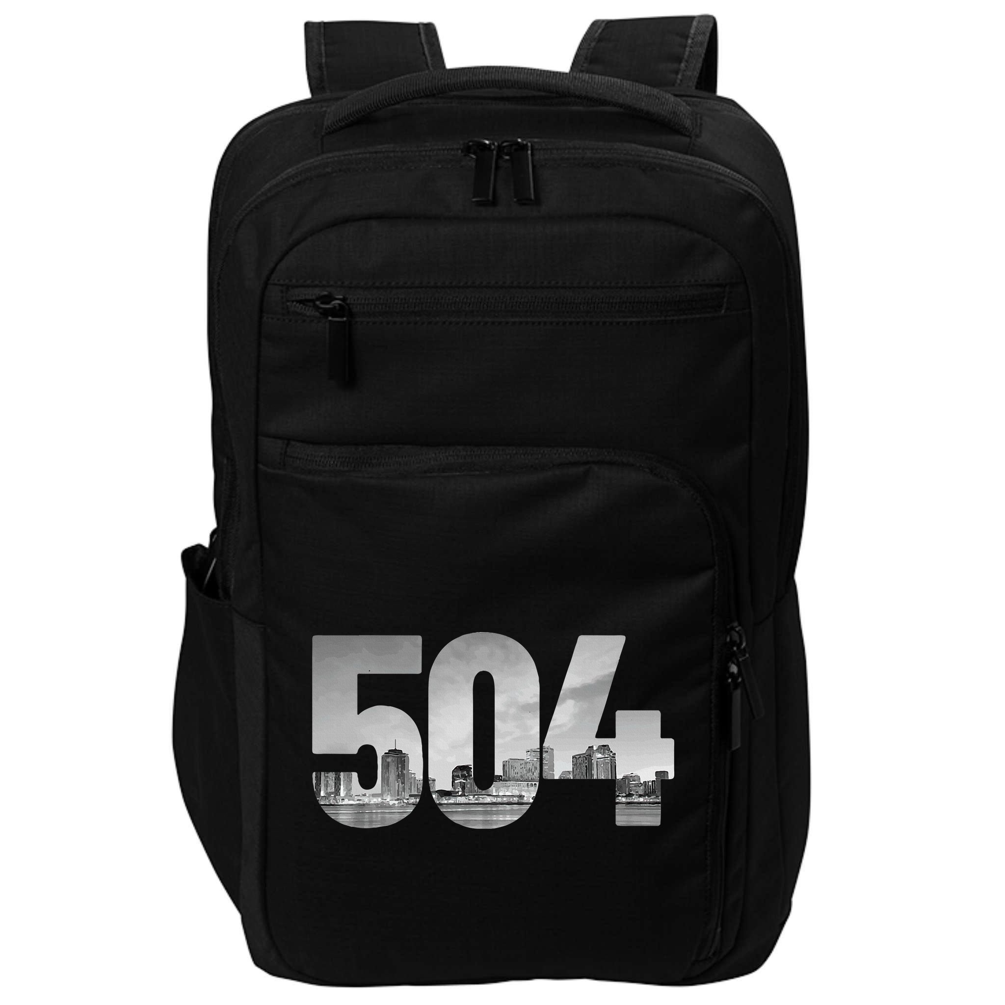 New Orleans 504 Area Code Skyline Louisiana Vintage Impact Tech Backpack