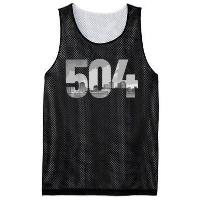 New Orleans 504 Area Code Skyline Louisiana Vintage Mesh Reversible Basketball Jersey Tank