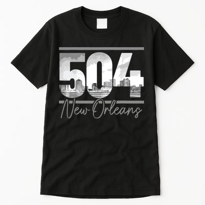 New Orleans 504 Area Code Skyline Louisiana Vintage Tall T-Shirt