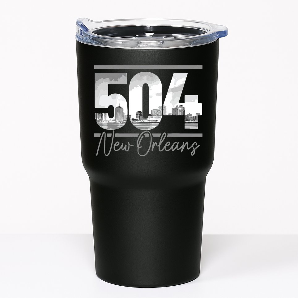 New Orleans 504 Area Code Skyline Louisiana Vintage Tumbler
