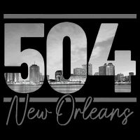 New Orleans 504 Area Code Skyline Louisiana Vintage T-Shirt