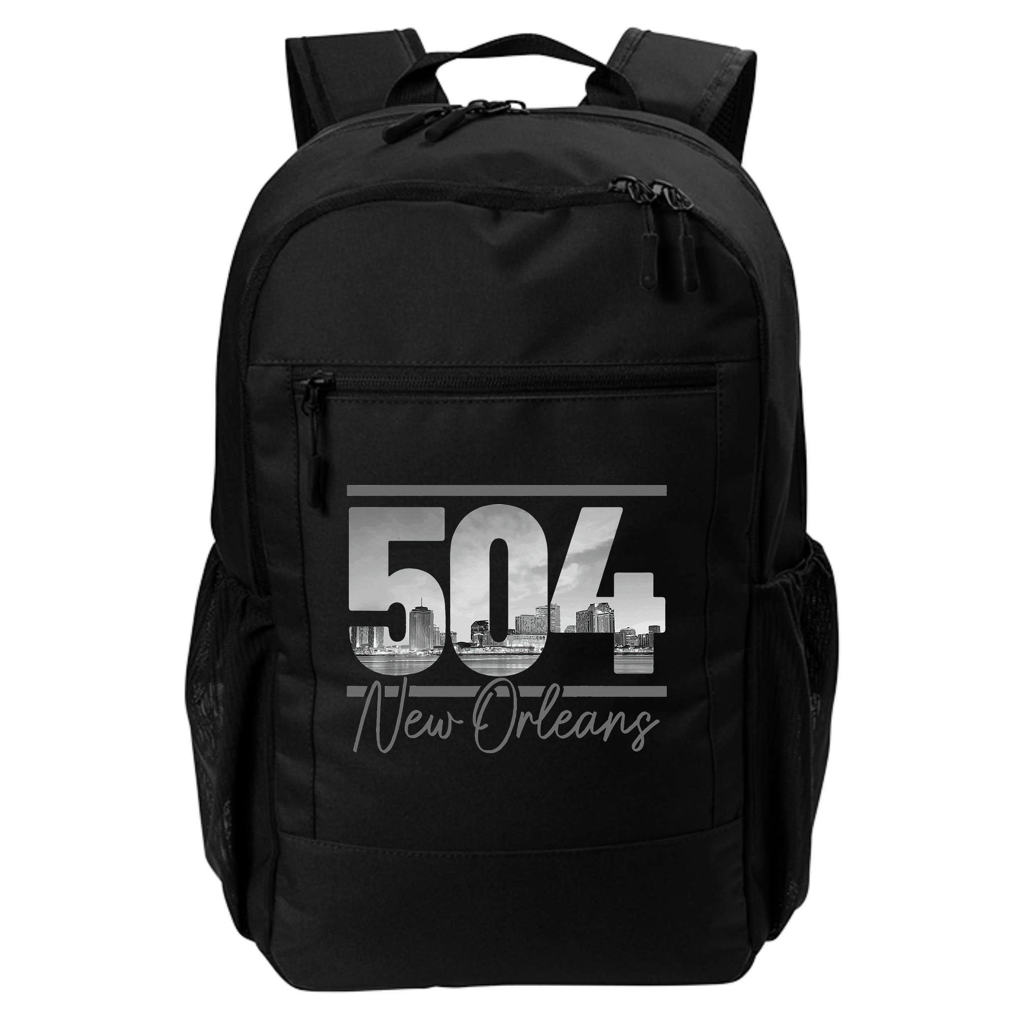 New Orleans 504 Area Code Skyline Louisiana Vintage Backpack