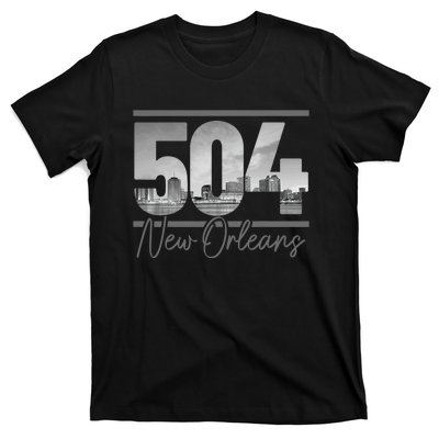 New Orleans 504 Area Code Skyline Louisiana T-Shirt