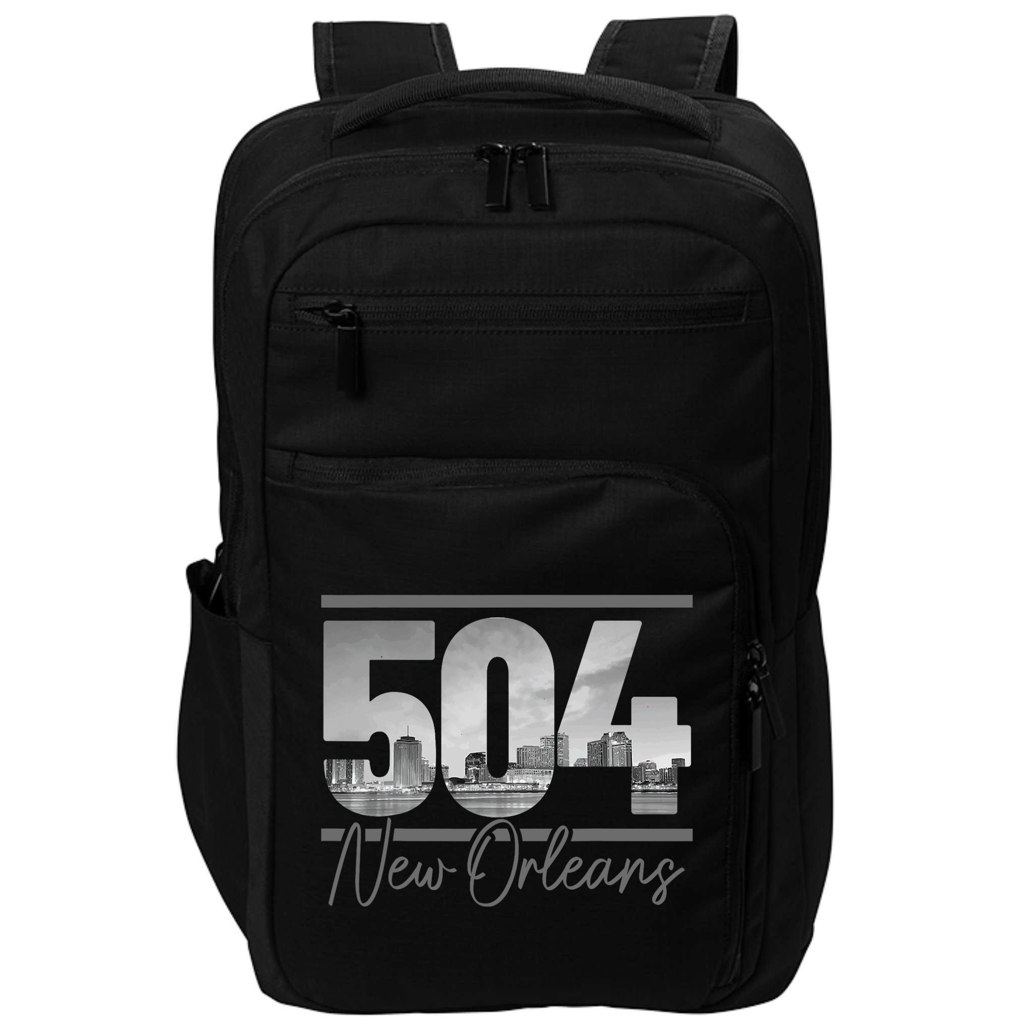 New Orleans 504 Area Code Skyline Louisiana Impact Tech Backpack