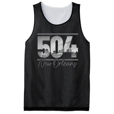 New Orleans 504 Area Code Skyline Louisiana Mesh Reversible Basketball Jersey Tank