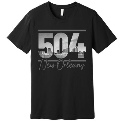 New Orleans 504 Area Code Skyline Louisiana Premium T-Shirt