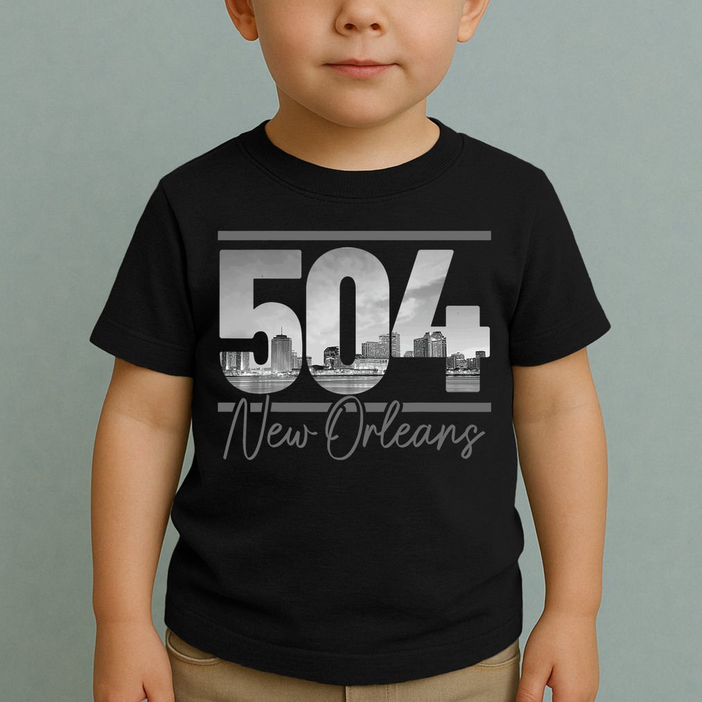 New Orleans 504 Area Code Skyline Louisiana Toddler T-Shirt