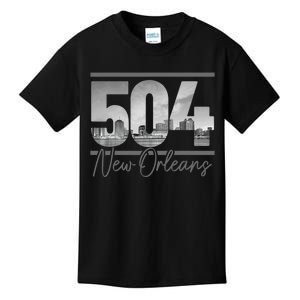 New Orleans 504 Area Code Skyline Louisiana Kids T-Shirt