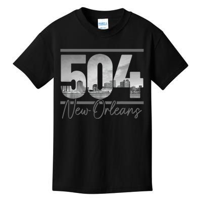 New Orleans 504 Area Code Skyline Louisiana Kids T-Shirt