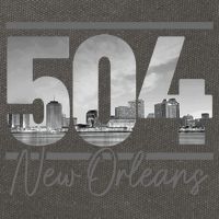 New Orleans 504 Area Code Skyline Louisiana Cotton Canvas Backpack