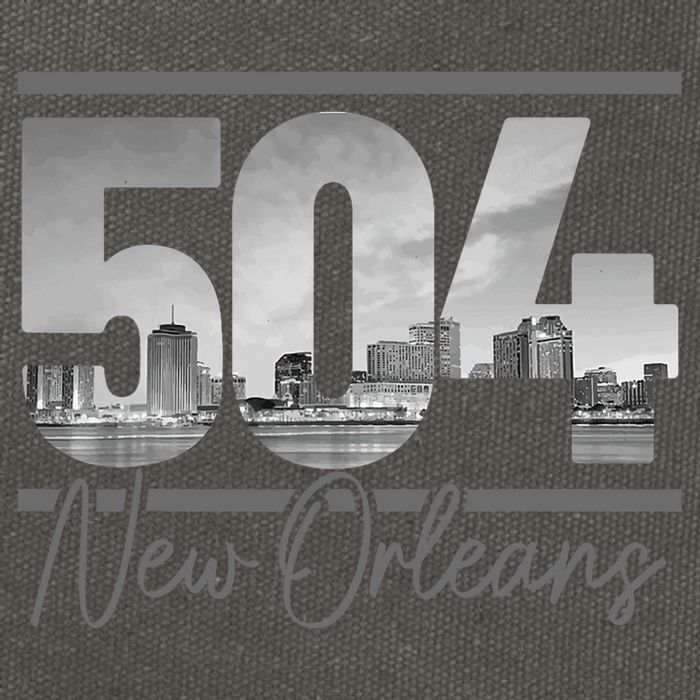 New Orleans 504 Area Code Skyline Louisiana Cotton Canvas Backpack