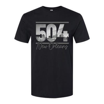 New Orleans 504 Area Code Skyline Louisiana Softstyle CVC T-Shirt