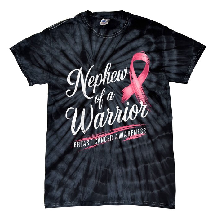 Nephew Of A Warrior Breast Cancer Awareness Tie-Dye T-Shirt