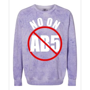 No On AB5 California Truckers Protest Colorblast Crewneck Sweatshirt