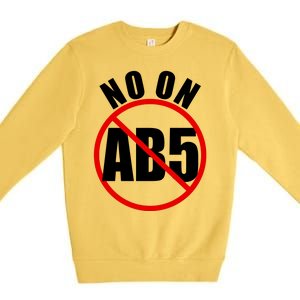 No On AB5 California Truckers Protest Premium Crewneck Sweatshirt