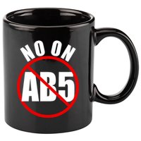 No On AB5 California Truckers Protest 11oz C Handle Ceramic Mug